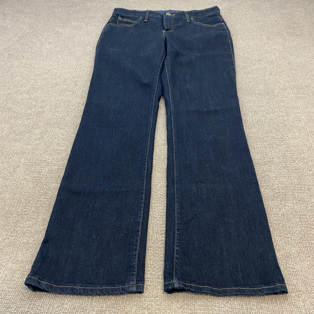 Wrangler Q-Baby Bootcut Jeans Womens 12 Blue Dark Wash Mid Rise Denim Western